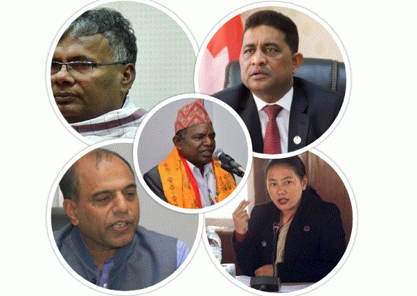 सत्तारुढ नेपाल कम्युनिष्ट पार्टी (नेकपा) का यी पाँच मन्त्री पदबाट हट्दै