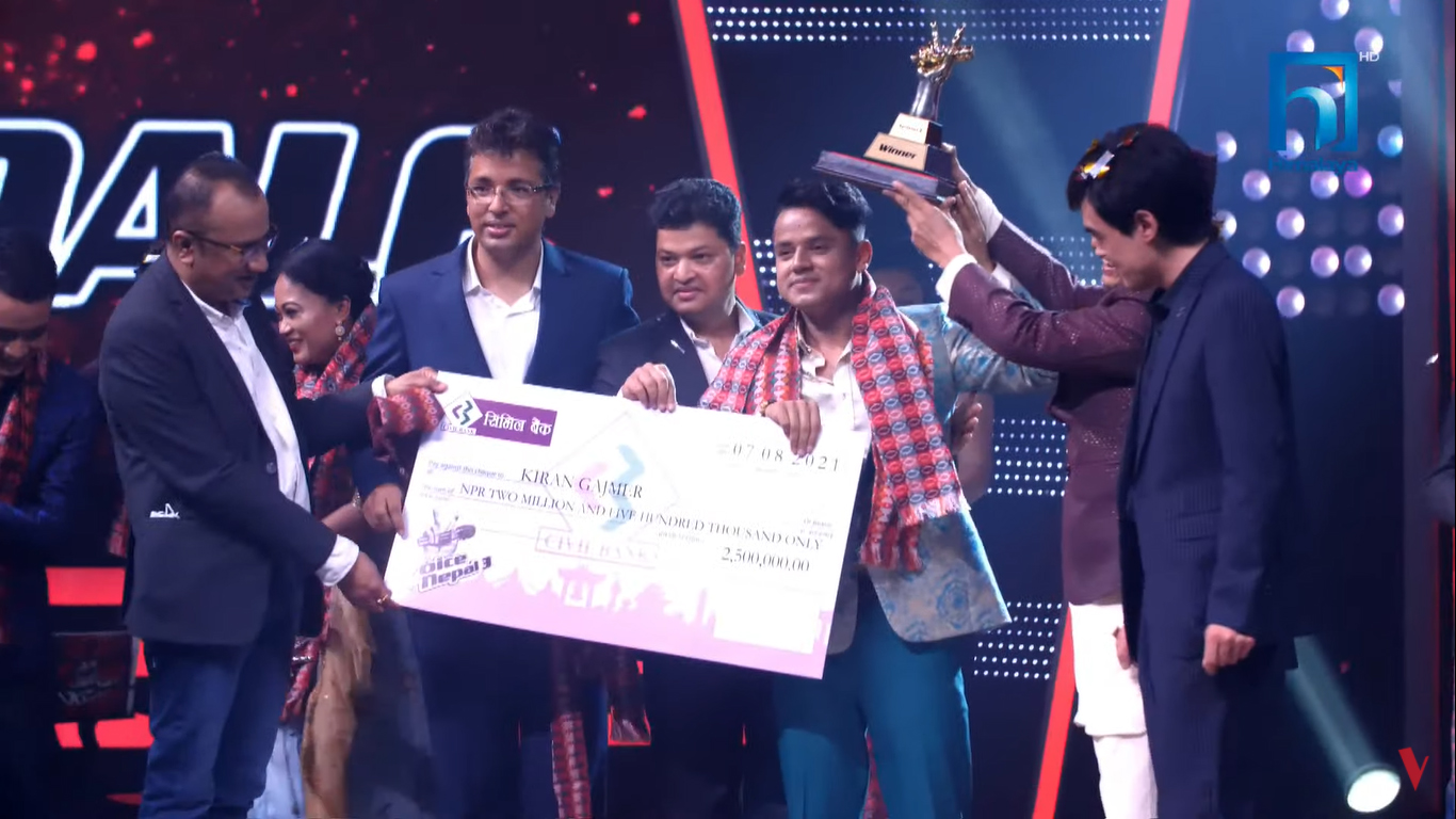 टिम प्रमोदबाट किरण गजमेरले जिते द भ्वाइस अफ नेपालको उपाधि