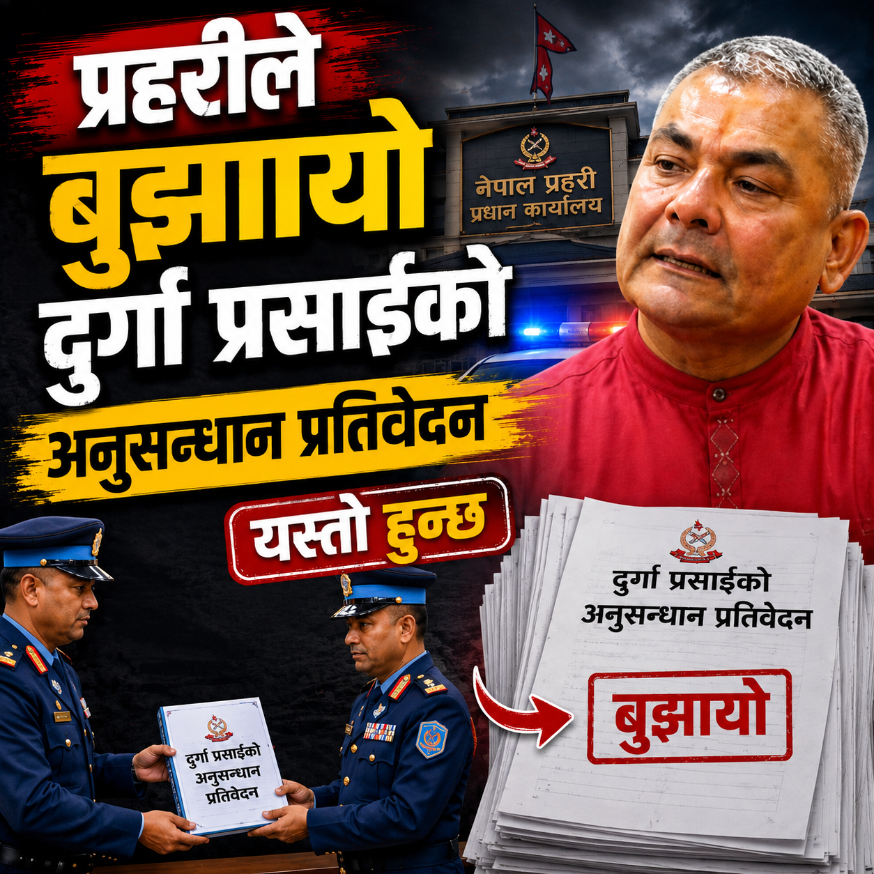 प्रहरीले बुझायो दुर्गा प्रसाईंको अनुसन्धान प्रतिवेदन
