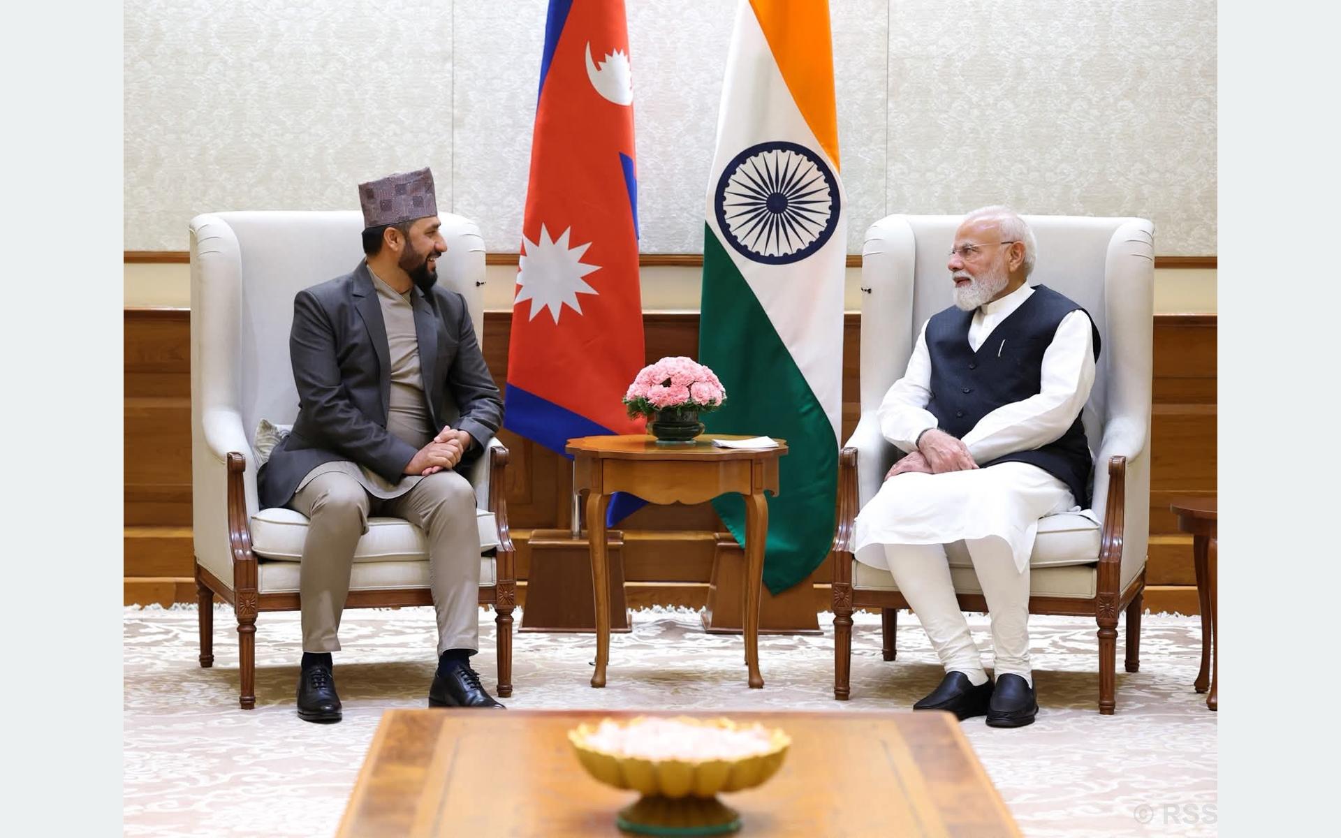 सभापति लामिछानेले नरेन्द्र मोदीलाई दिए नेपाल भ्रमणको निम्तो